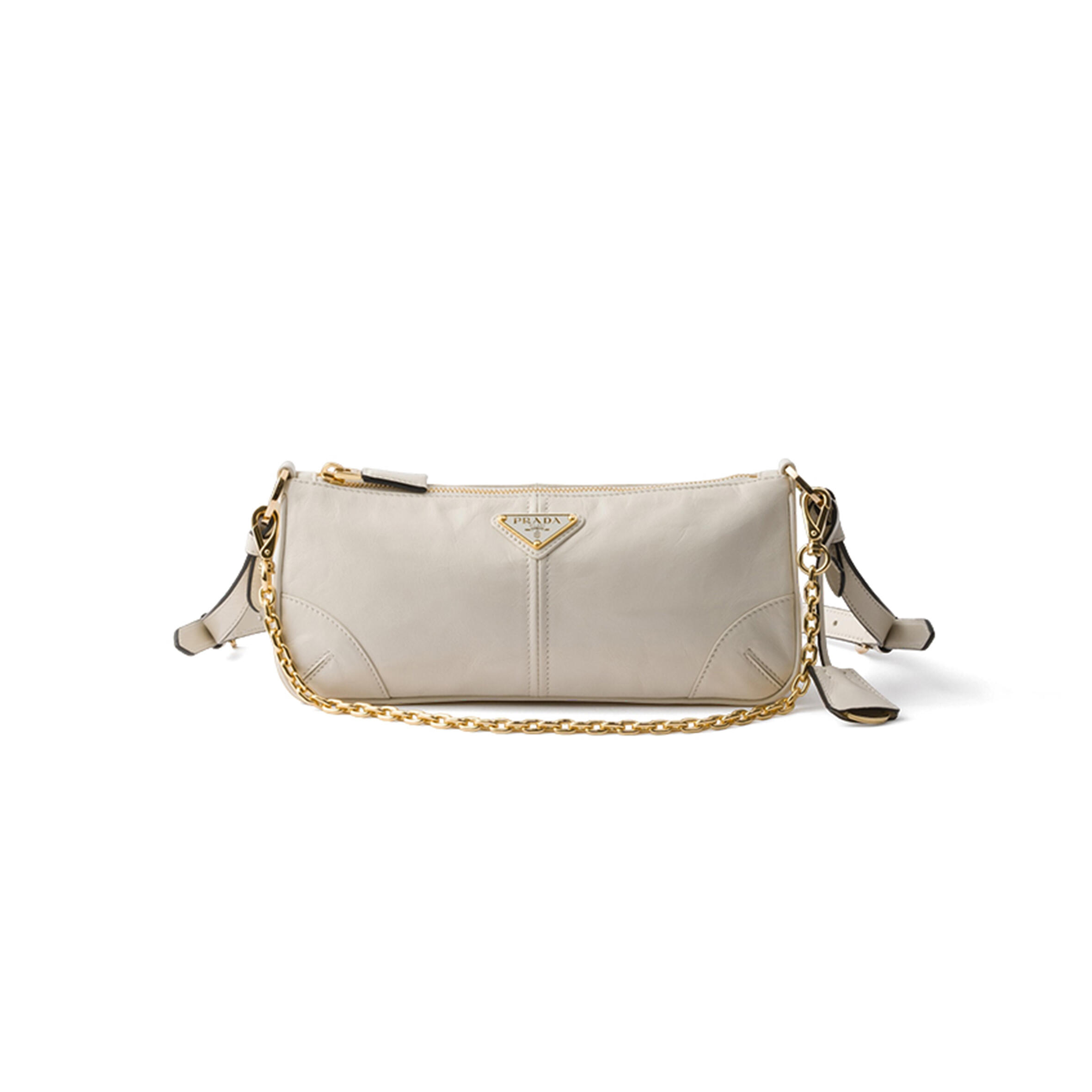 PRADA RE-EDITION 2002 MEDIUM LEATHER SHOULDER BAG 1BC221 (26*11.5*6cm)